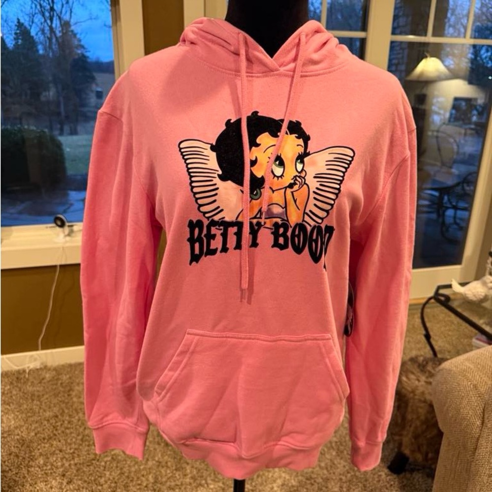 NWT Betty Boop Pink Hoodie Women’s Size Small